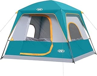 UNP 4-Person Tent, Portable Cabin Tent, Camping Tent 4-Person Easy Set Up, Waterproof with Top Rainfly for Outdoor Camping/Hiking image