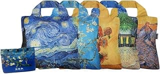 Envirosax Van Gogh Pouch Reusable Bag Polyester Shopping Grocery Bags Set of 5 Foldable Water Resistant image
