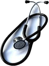 eSteth- eSteth Classic Stethoscope - Stainless Steel Chest Piece with Unique Design, Flexible Stethoscope Tubing - Extra Ear Tips & Non-Chill Ring - 32" Long, Black image