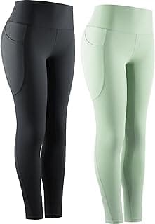 High Waist Running Workout Leggings for Yoga with Pockets image