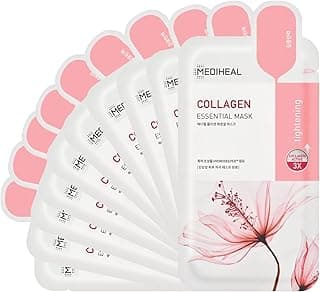 Mediheal Official Best Korean Sheet Mask - Collagen Essential Face Mask 10 Sheets Lifting and Firming For All Skin Types Value Sets image