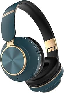 Bluetooth Headphones Wireless Earbuds Over Ear Bluetooth Wireless Headphones Long Battery Life HiFi Noise Reduction Foldable Lightweight Headset with Bass image