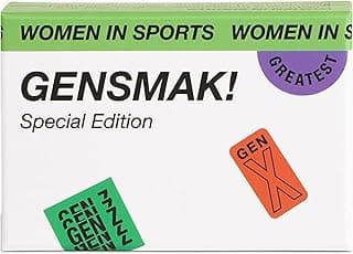 GENSMAK! Women in Sports Special Edition Trivia Pack - Standalone Or Combine with Classic Gensmak! Game, 100 Questions, Party Trivia Card Game for Every Generation, 2+ Players, Ages 14+