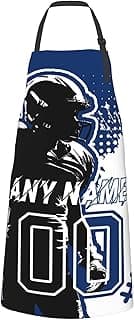 Custom Football Style Apron Personalized Kitchen Apron with Name Number Customized Aprons for Fan Party image
