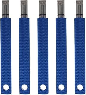 Majek (5pcs - Blue) Golf Groove Sharpener - Golf Club Groove Sharpener for Wedges & Irons. Generate Optimal Backspin. This cleaning and re-grooving tool is a for any golfer in your life image