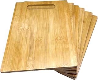Bulk Plain Bamboo Cutting Board (Set of 6) | For Customized, Personalized Engraving Purpose | Wholesale Premium Blank Bamboo Board (Rectangular 12" X 9") image