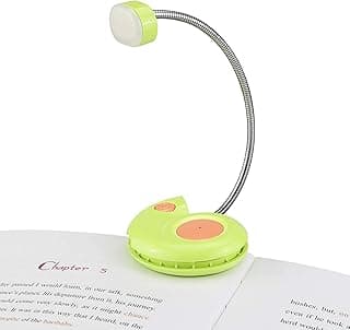 Book Reading Light, Rechargeable Clip on Book Light, Kids Reading Lights for Books in Bed, Travel Reading Light, 3 Brightness Dimmable Small Bookmark Light for Bookworms -Green image