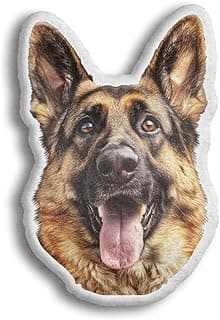 German Shepherd Shaped Plush Pillow - Pet Dog Pillows, Decorative Throw Pillow for Room Decor Sofa Chair Series 1 Size 31x31 image