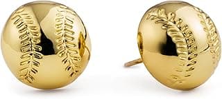 Enamel Sports Earrings Jewelry | Softball Baseball Volleyball Tennis Soccer Stud Earrings image