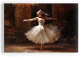 Framed wall Art for Lobby. Elegance in Motion The Ballerina's Dance Captures the Heart of Art, 36 x 24 inch image