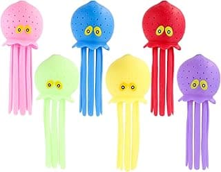 6pcs Octopus Water Balls, Funny Octopus Floating Pool Toys Novelty Sensory Squeeze Water Bomb Splash Balls Summer Swimming Pool Bath Toy for Kids (6 Colors)