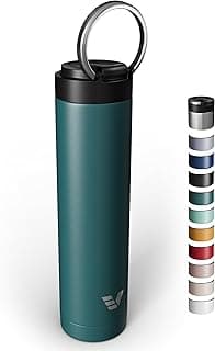 Super Maxi Stainless Steel Water Bottle 36oz - Double wall vacuum insulated | Integrated carry handle | leak proof flip top lid | Lightweight & stylish - Teal Green