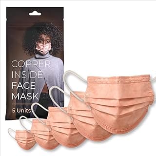 Face Mask, Reusable, Washable, Three-layer Masks, Comfortable, protects from Dust Particles, Ideal for Men, Women, Children (Pack of 5) image