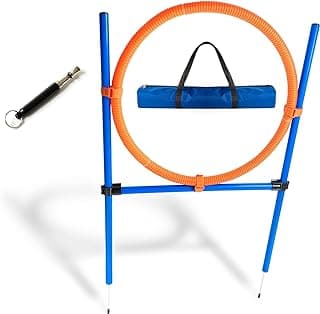 Dog Jump Ring Agility Hoop Kit - Complete with Carry Bag and Ultrasonic Dog Whistle image