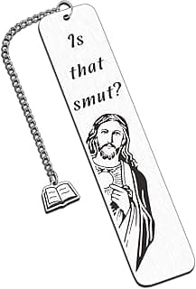 Funny Bookmarks for Women, is That Smutt Jesus Bookmark, Novelty Gag Bookmark Gift for Female Friend Bookish Nerd Booklover Adult Women, Christmas Stocking Stuffer Birthday Gift, Women Book Club Gift image