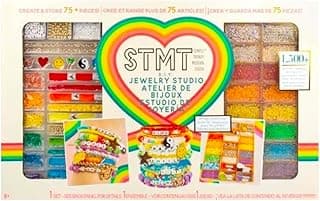 STMT D.I.Y Jewelry Studio Kit, 1,500 Pieces, Create and Store Jewelry (Rainbow) image