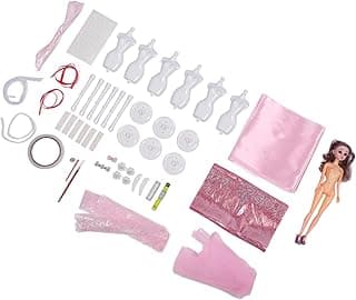 Fashion Designer Kit for Kid for Girls Doll Clothes Making Kit DIY Arts and Crafts Kit with 6 Mannequins Arts Crafts Toy Set for 6 7 8 9 10 11 12 Year Old Girls Kids Fashion