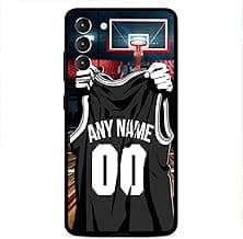 DIY Custom Name & Number - Brooklyn Basketball Jersey - Liquid Silicone Case for Samsung Galaxy S22 S23 S21+ S20 Ultre S21 FE S10 S8 S9 Plus,with Camera Protection Case for Boy image