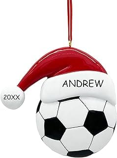 Personalized Sports Christmas Ornament (Soccer Ball) image