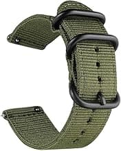 20mm 22mm 18mm 24mm Universal Ballistic Watch Band, Nylon Canvas Woven Loop Replacement Strap Wristband Buckle Fastener Adjustable Closure for Smart-Watch Sport Fitness Tracker image