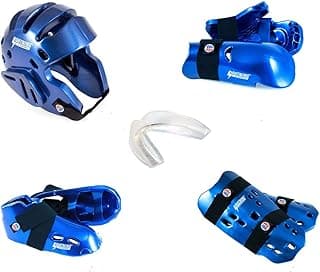 Lightning 8 Piece Deluxe Gear Set w/Shin Guards & Free Mouthpiece (Black, XLarge)