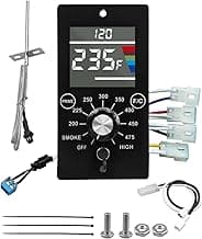 Digital Control Board with RTD Temperature Sensor Probe Kit Fit for Pit Boss Tabletop Wood Pellet Grills Mahogany 150PPS, BBQ Replacement Control Panel Temperature Controller