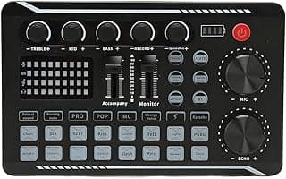Voice Changer Disguiser, Sound Mixer Multiple Sound Effects,Voice Change Live Broadcast Sound Card,Portable Mini Gaming Live Sound Card for Podcast Recording Streaming Home KTV image
