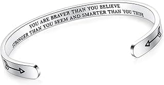 Personal Bracelets for Teens/Women-Inspirational Jewelry Gifts (Various Designs) for Daughter/Sister/Mom/Friends-Adjustable Bracelet in a Pretty Gift Box