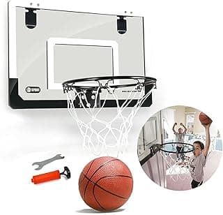 Basketball Hoop Hanging Home Mini Basketball Hoop, Office Bedroom Door Frame Wall-Mounted Basketball Stand, Used for Dunking Practice for Children and Adults (Size : 45.5x30.5cm) image