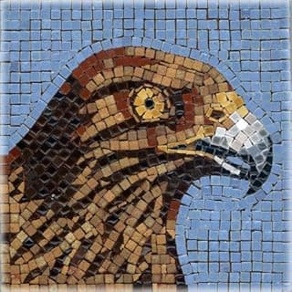 Easy Mosaic Set for All Ages, Build a Real Mosaic, DIY Square 5.9inch (15cm) Eagle