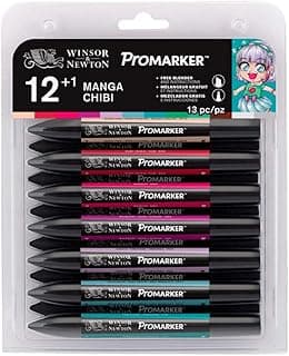Winsor & Newton ProMarker 12 + 1 Manga Chibi Set image