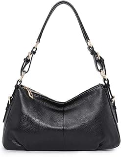 Soft Leather Hobo Bags for Women Genuine Top Handle Handbags Vintage Shoulder Purses image
