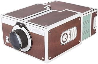 DIY Cardboard Smartphone Projector, SecondGeneration Mini DIY Smart Phone Projector Portable Smart Mobile Phone Projector Home Cinema image