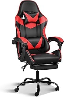 YSSOA Backrest and Seat Height Adjustable Swivel Recliner Racing Office Computer Ergonomic Video Game Chair image