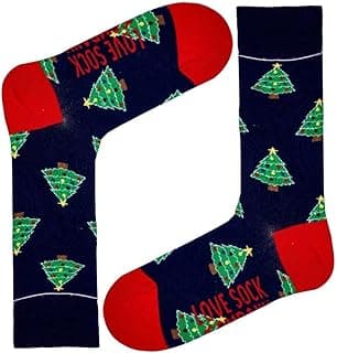 Colorful fun Christmas patterned novelty socks for men image