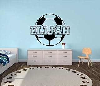 Soccer Custom Name Vinyl Wall Decal Sticker for Boys or Girls image