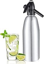 Soda Siphon, 1L Soda Maker Sparkling Water Maker Portable Soda Maker, Aluminium Carbonated Water Machine for Home Bar Making Cocktails DIY Sparkling Drinks, Use 8 gram CO2 Cartridges (Not Included) image