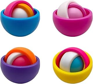 Fidget Toys Adults Pack 4PC, Random 4 Color Sensory Toys Pack for Kids, Gift for Boys Girls Teens Halloween New Year Party Favors, ADHD Autism Stress Relief Finger Toys image