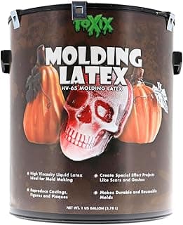 HV65 Molding Latex 1 Gallon - Mold Making Rubber for Adults and Kids, Sculpture Molding Maker, Ideal for Parties, Theater, Cosplays, Carnivals, Flexible