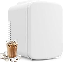 Simple Deluxe 4L/6 Can Portable Mini, Cooler & Warmer Small Refrigerator, Freon-Free Compact Fridge for Skincare, Beverage, Food, Cosmetics, White image