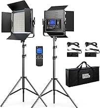 Pixel K80 Bi Color Photography Lighting with Remote, 2-Pack 45W 3200K-5600K Dimmable LED Video Light, Panel Light for Studio/Gaming/Streaming/YouTube/Videography/Film/Video Recording image
