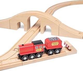 Melissa & Doug Classic Wooden Figure Eight Train Set (22 pcs) image
