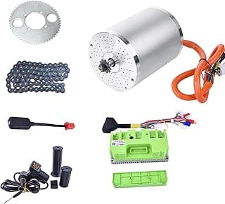 72V 3000W Brushless Motor Kit Max 6700RPM Temperature Sensing Electric DC 72V Motor with 80A Sine Wave Controller for Go Kart Electric Scooter Motor image