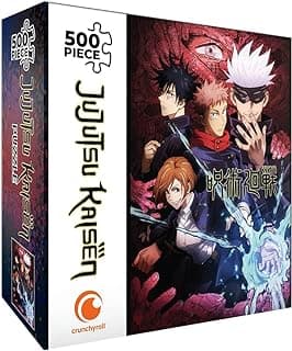 Jujutsu Kaisen Anime Puzzle, Colorful & Fun 500 Piece Jigsaw Puzzle by Kess for Children and Adults, Ages 5+, Multicolor image