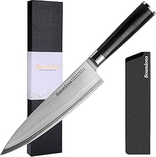Japanese Chef Knife - 8 Inch - 9 Layers 9CR18MoV High Carbon Steel - Razor Sharp - with Gift Box&Sheath image