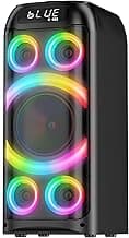 Bluetooth Speaker, 160W Peak Powerful Loud Stereo Sound Deep Bass Wireless Boombox Portable Large Party Speakers with Subwoofer TWS Pairing Dynamic LED Light for Outdoor Camping Backyard Events