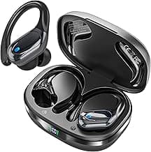 Wireless Earbuds Bluetooth Headphones 80hrs Playback Ear Buds Power Display with Noise Canceling Mic Headsets for Sports/Workout/Running - Black image