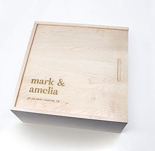 Storybook Large Wood Personalized Keepsake Box [Personalized Custom Gifts, Anniversary, Wedding, Baby, Memory] image