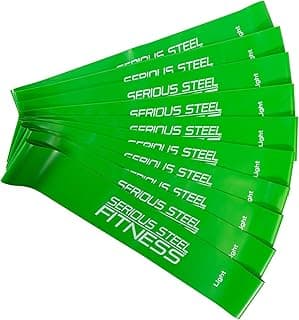 Serious Steel Fitness Mini Resistance Loop Bands | Rehab and Prehab Stretch Bands | 12" Exercise Workout Bands (Sets of 5 Pack and Sets of 10 Pack Trainer Options Available!) image