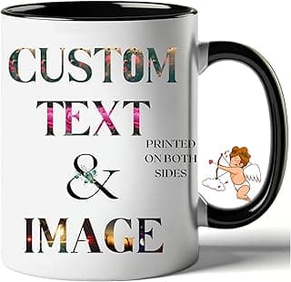 Personalized Coffee Mug | Custom Mug | Customizable 11oz Ceramic Cup | Taza Personalizadas | Add Photo, Text, Logo | Customized Coffee Cup for Men, Women, Friends, Family | Unique Gift image